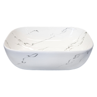 THH Above Counter Ceramic Bathroom Basin White with Design 465x320x135mm