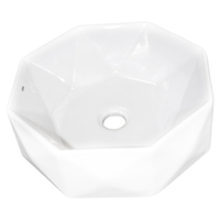 THH Above Counter Ceramic Bathroom Basin White 415x415x130mm