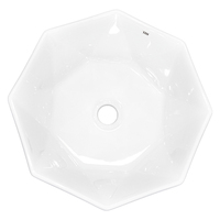 THH Above Counter Ceramic Bathroom Basin White 420x420x135mm