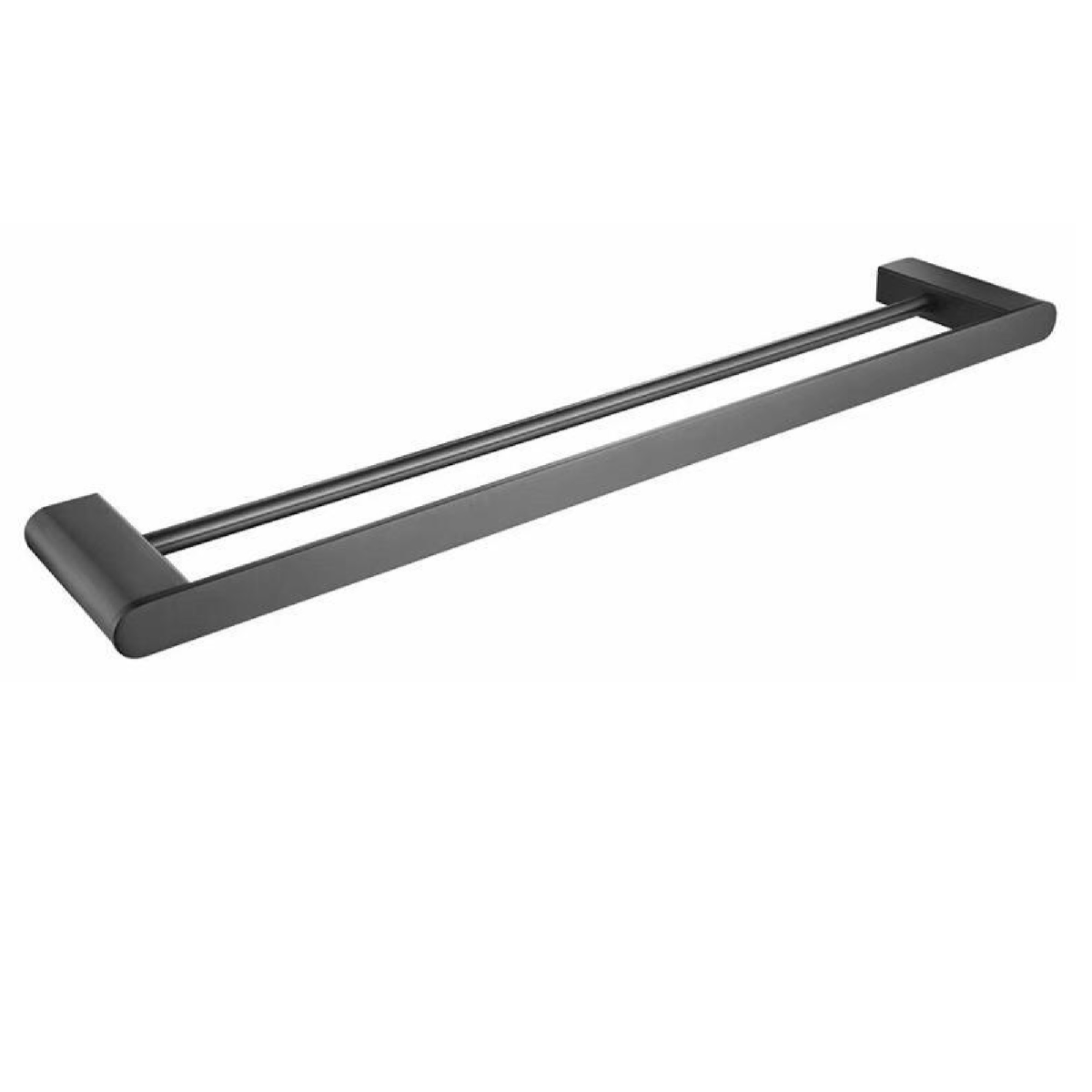 Bathroom Accessory Double Towel Bar Gun Black (Brushed Gun Metal)